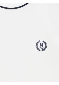 Big-Star - Koszulka damska z kontrastowym wykoŅczeniem kremowa Lemoure 102. Kolor: kremowy. Materiał: dzianina. Wzór: haft #2