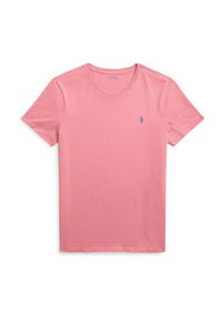 Polo Ralph Lauren T-Shirt 710671438433 Różowy Custom Slim Fit. Typ kołnierza: polo. Kolor: różowy. Materiał: bawełna #4