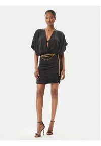 Elisabetta Franchi Sukienka koktajlowa AB-765-51E2 Czarny Regular Fit. Kolor: czarny. Materiał: syntetyk. Styl: wizytowy #3