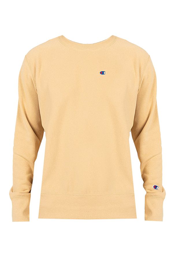 Champion Bluza | 217223 | Mężczyzna | Żółty, Piaskowy. Okazja: na co dzień. Kolor: żółty. Materiał: poliester, bawełna. Wzór: aplikacja. Styl: casual
