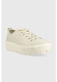 Fila tenisówki POTENZA kolor szary. Nosek buta: okrągły. Zapięcie: sznurówki. Kolor: szary. Materiał: guma. Obcas: na platformie #5