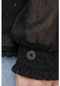 Superdry Bluzka damska kolor czarny wzorzysta. Okazja: na co dzień. Kolor: czarny. Materiał: tkanina. Długość rękawa: długi rękaw. Długość: długie. Styl: casual #5
