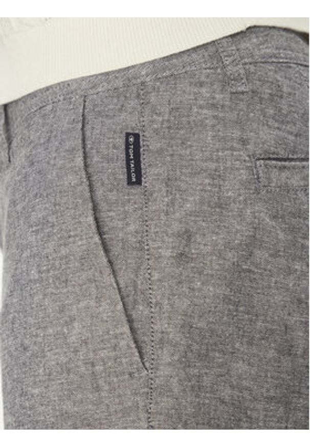 Tom Tailor Szorty materiałowe 1044712 Szary Slim Fit. Kolor: szary. Materiał: bawełna