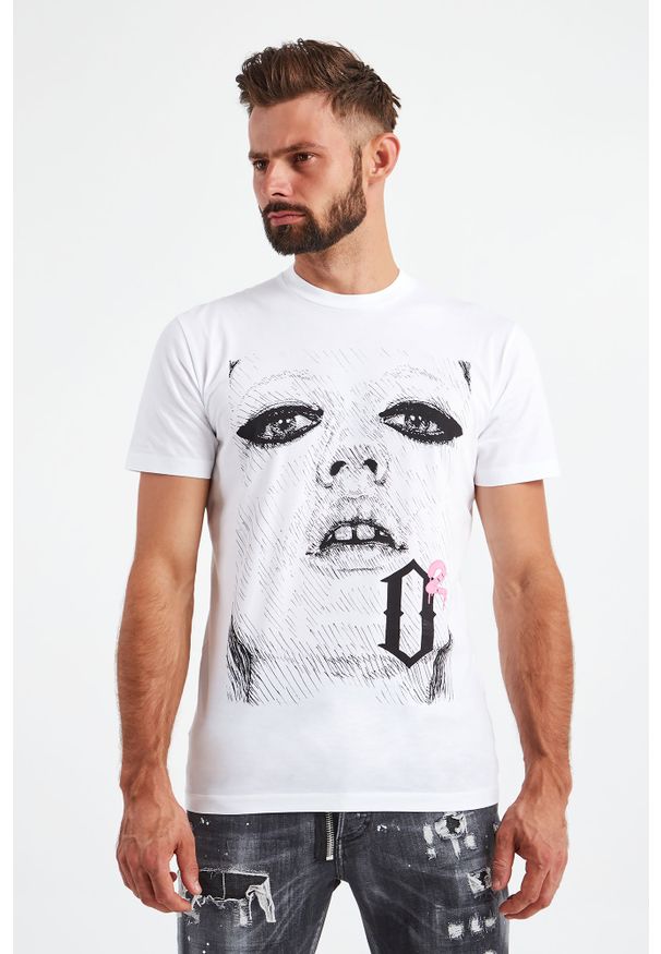 T-SHIRT DSQUARED2. Długość rękawa: krótki rękaw. Długość: krótkie. Wzór: napisy, nadruk