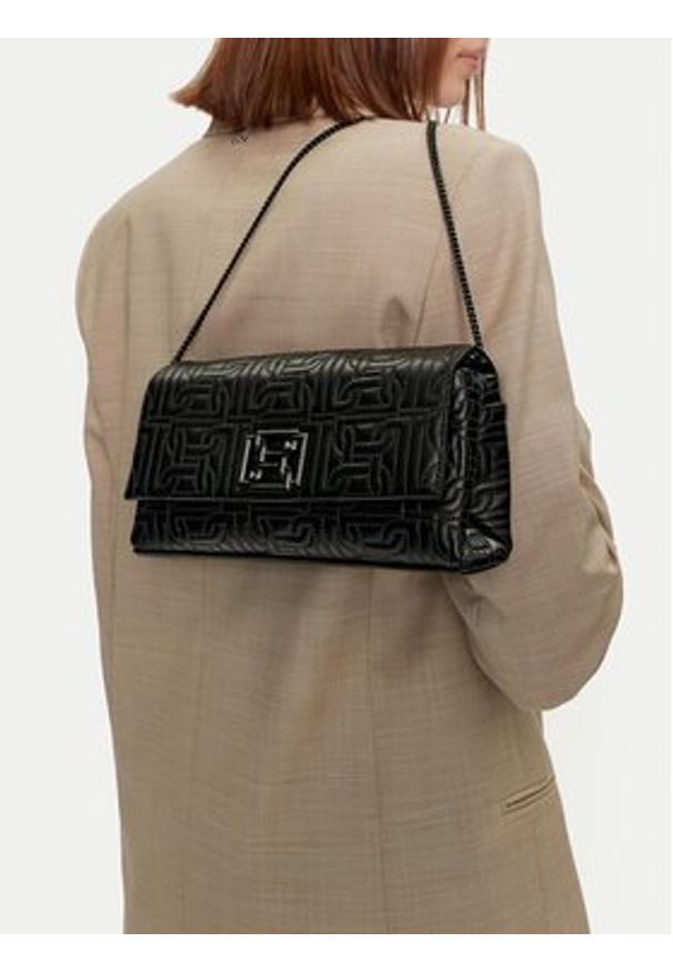 DKNY Torebka Delanie R34GBB12 Czarny. Kolor: czarny. Materiał: skórzane