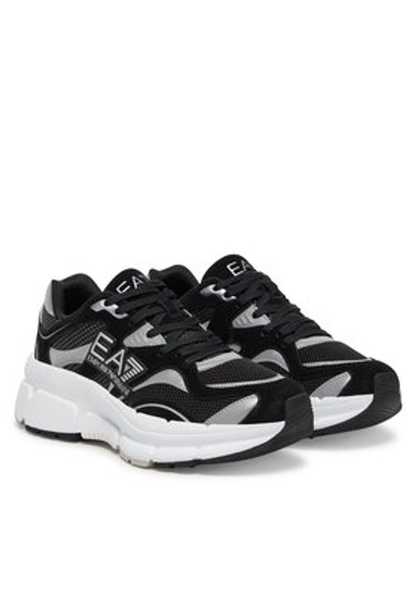 EA7 Emporio Armani Sneakersy X8X237 XK425 N763 Czarny. Kolor: czarny. Materiał: materiał