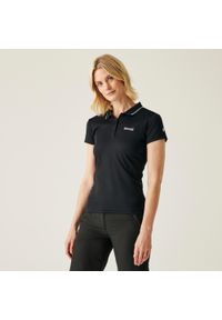 Regatta - Damska koszulka turystyczna polo Maverick V. Typ kołnierza: polo. Kolor: fioletowy, wielokolorowy, czarny. Materiał: materiał. Sport: turystyka piesza #1