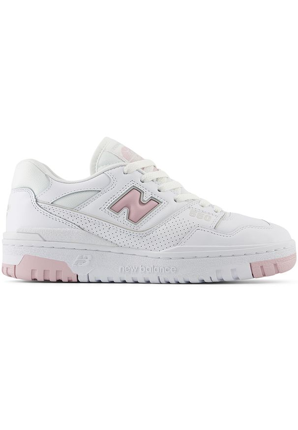 Buty damskie New Balance BBW550VC – białe. Okazja: na co dzień. Kolor: biały. Materiał: materiał, skóra, syntetyk. Szerokość cholewki: normalna