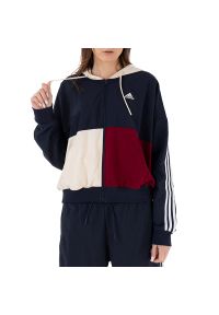 Adidas - Bluza adidas Essentials Colorblock Full Zip Hoodie HJ9468 - multikolor. Typ kołnierza: kaptur. Kolor: wielokolorowy. Materiał: materiał, bawełna. Wzór: aplikacja. Styl: sportowy, klasyczny