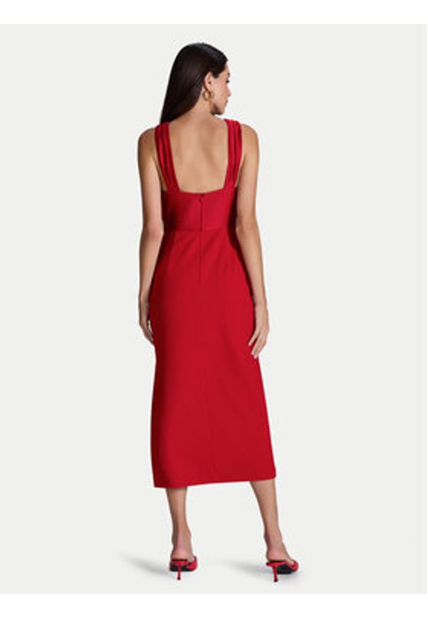Swing Sukienka koktajlowa 5AI17900 Czerwony Slim Fit. Kolor: czerwony. Materiał: syntetyk. Styl: wizytowy