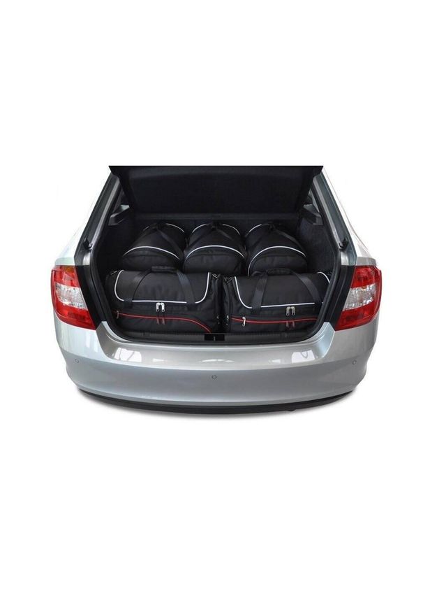 KJUST - Torby Do Bagażnika Skoda Rapid Liftback 2012-2019 5Szt Kjust. Kolor: czarny. Styl: sportowy