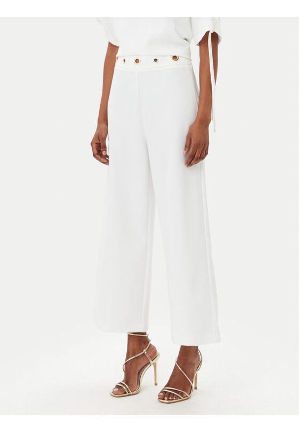 Artigli Spodnie materiałowe ACPA000746 058 Biały Regular Fit. Kolor: biały. Materiał: syntetyk, bawełna