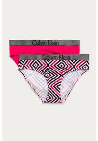 Calvin Klein Underwear - Figi dziecięce (2-pack). Kolor: wielokolorowy. Materiał: bawełna, materiał, dzianina, poliamid, elastan, poliester #1