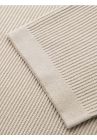Ombre Clothing - Męski t-shirt dzianinowy z guzikami przy dekolcie – jasnoszary V3 - Rozmiar: XL. Okazja: na co dzień. Kolor: szary. Materiał: dzianina. Wzór: paski. Styl: casual, elegancki #5