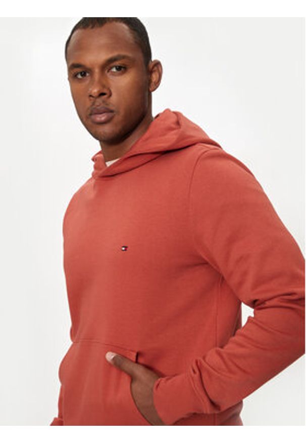 TOMMY HILFIGER - Tommy Hilfiger Bluza Flag Logo MW0MW34266 Czerwony Regular Fit. Kolor: czerwony. Materiał: bawełna