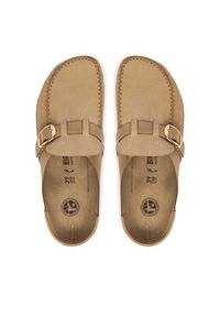 Birkenstock Klapki Buckley 1030443 Beżowy. Kolor: beżowy. Materiał: skóra #4