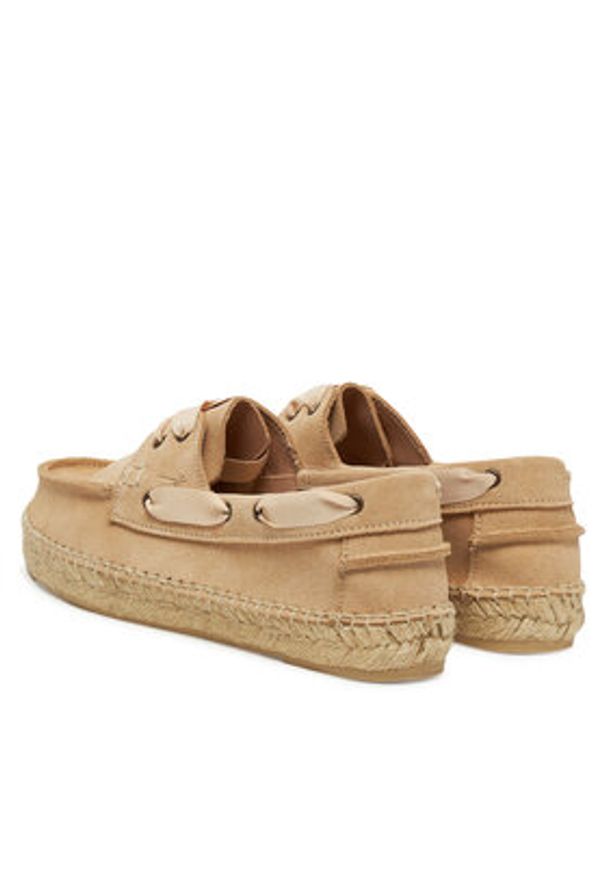 Manebi Espadryle K 1.1 KW Beżowy. Kolor: beżowy. Materiał: skóra, zamsz