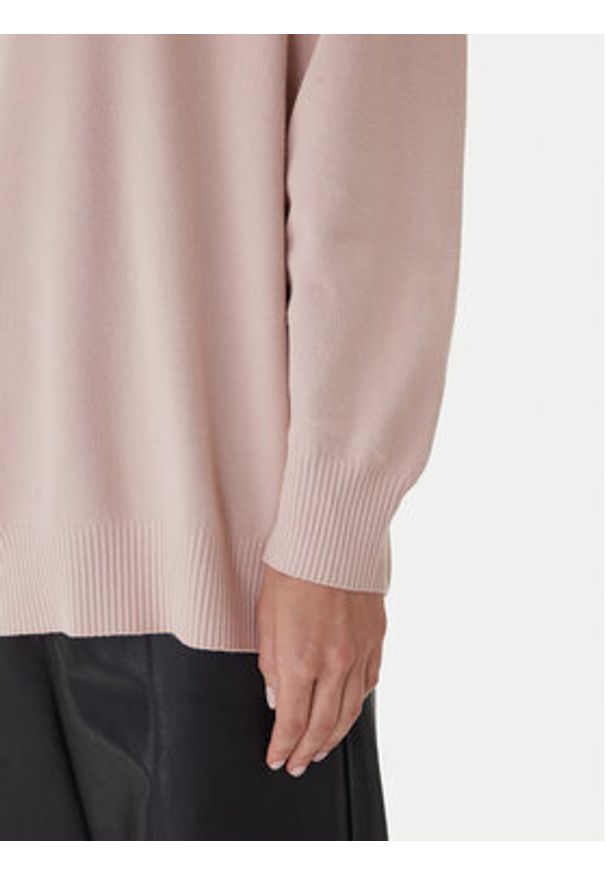 Kontatto Sweter 3M0815C Różowy Relaxed Fit. Kolor: różowy. Materiał: syntetyk