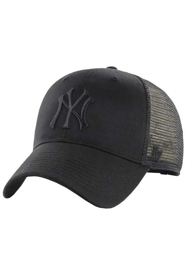 47 Brand - Czapka z daszkiem dla dorosłych MLB New York Yankees Branson Cap. Kolor: czarny. Materiał: poliester, bawełna