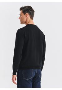 Pako Lorente - PAKO LORENTE - Czarny bawełniany sweter v-neck. Okazja: na co dzień. Kolor: fioletowy, niebieski, czarny. Materiał: bawełna. Sezon: jesień. Styl: casual #4