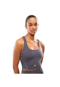 SIROKO - Damski sportowy stanik do biegania Siroko Angkor Dark Gray. Kolor: szary. Materiał: materiał. Długość rękawa: na ramiączkach. Sport: bieganie #1