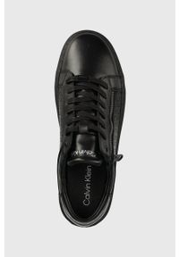 Calvin Klein sneakersy kolor czarny. Nosek buta: okrągły. Zapięcie: sznurówki. Kolor: czarny. Materiał: guma #3