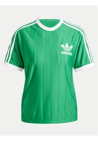 Adidas - adidas T-Shirt adicolor 3-Stripes IY7227 Zielony Loose Fit. Kolor: zielony. Materiał: syntetyk