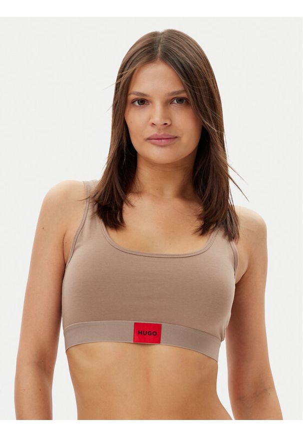 Hugo - HUGO Biustonosz top Red Label 50469652 Brązowy. Kolor: brązowy. Materiał: bawełna