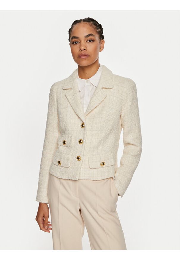 Luisa Spagnoli Marynarka Selezione 541231 Écru Regular Fit. Materiał: syntetyk