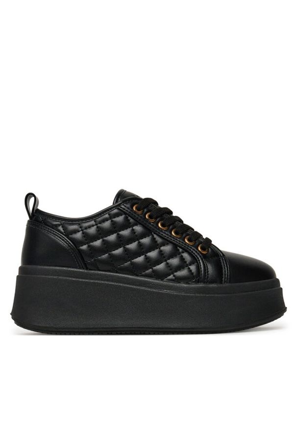 DeeZee Sneakersy AM25237-D Czarny. Kolor: czarny. Materiał: skóra