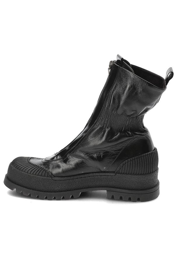 Czarne Botki Armodo Modne Obuwie Damskie. Zapięcie: zamek. Kolor: czarny. Materiał: skóra, materiał. Styl: elegancki