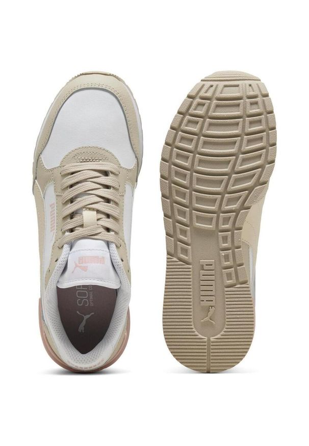 Adidasy Puma St Runner V4 L Jr, Dla obu płci. Kolor: beżowy. Materiał: skóra ekologiczna, materiał. Sport: fitness