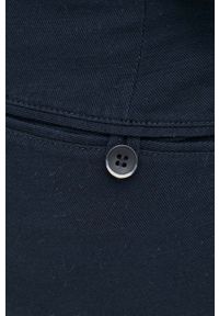 Sisley spodnie bawełniane kolor granatowy dopasowane. Kolor: niebieski. Materiał: bawełna #3