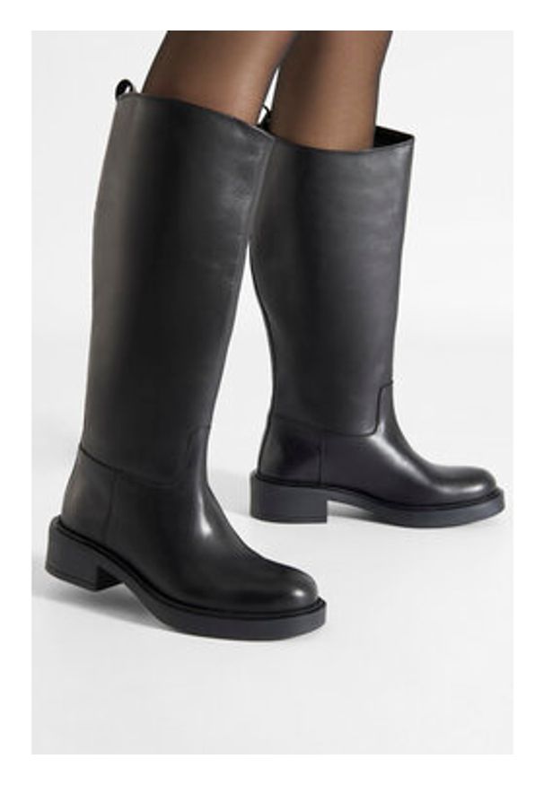 Lasocki Kozaki KAP-SL-21703 Czarny. Kolor: czarny. Materiał: skóra