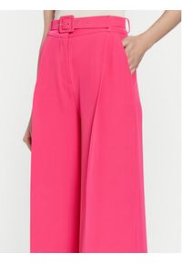 Maryley Spodnie materiałowe 24EB509/04FU Różowy Wide Leg. Kolor: różowy. Materiał: syntetyk