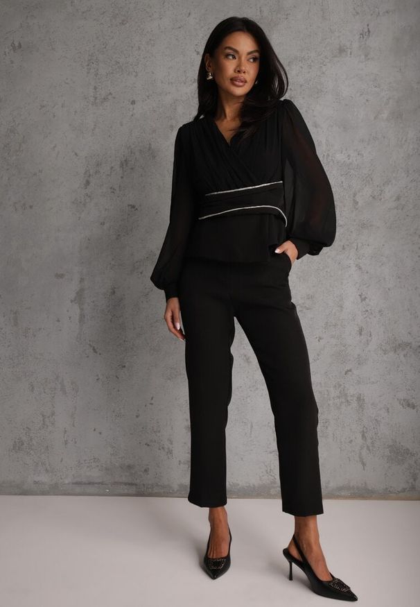 Renee - Czarne Klasyczne Spodnie VICES Garniturowe High Waist Dimaia. Okazja: na co dzień, na spotkanie biznesowe, do pracy, na imprezę. Stan: podwyższony. Kolor: czarny. Styl: klasyczny