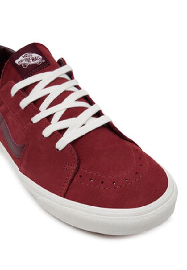 Vans Tenisówki SK8-Low VN0009QRRED1 Czerwony. Kolor: czerwony. Materiał: zamsz, skóra