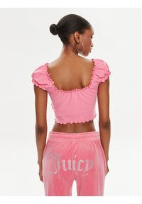 Juicy Couture Bluzka Brodie JCWCT23309 Różowy Regular Fit. Kolor: różowy. Materiał: bawełna #5