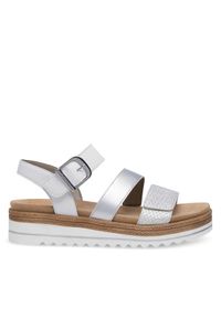 Remonte Sandały D0Q55-90 Srebrny. Kolor: srebrny. Materiał: materiał #1