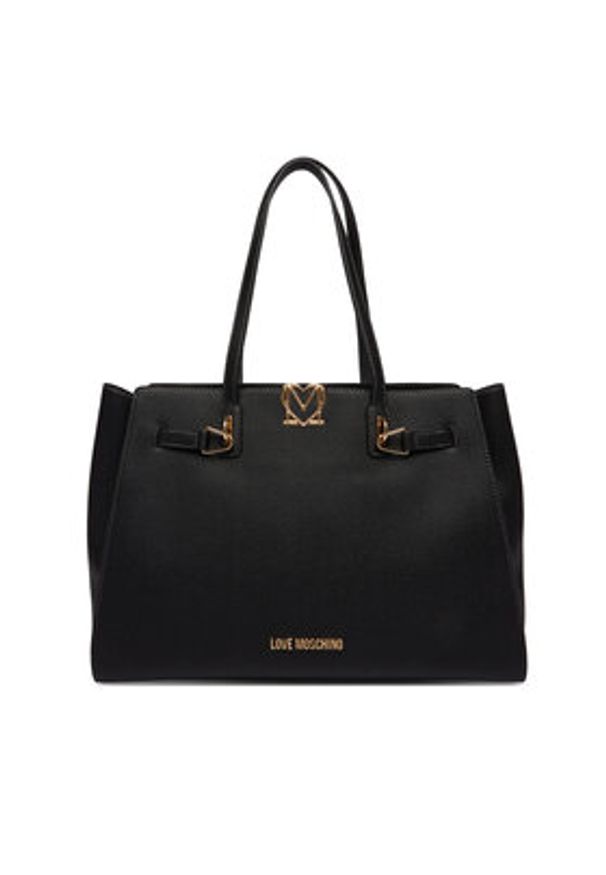 Love Moschino - LOVE MOSCHINO Torebka JC4124PP1OLM0000 Czarny. Kolor: czarny. Materiał: skórzane