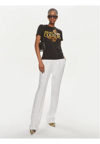 Versace Jeans Couture T-Shirt 76HAHG00 Czarny Slim Fit. Kolor: czarny. Materiał: bawełna #2