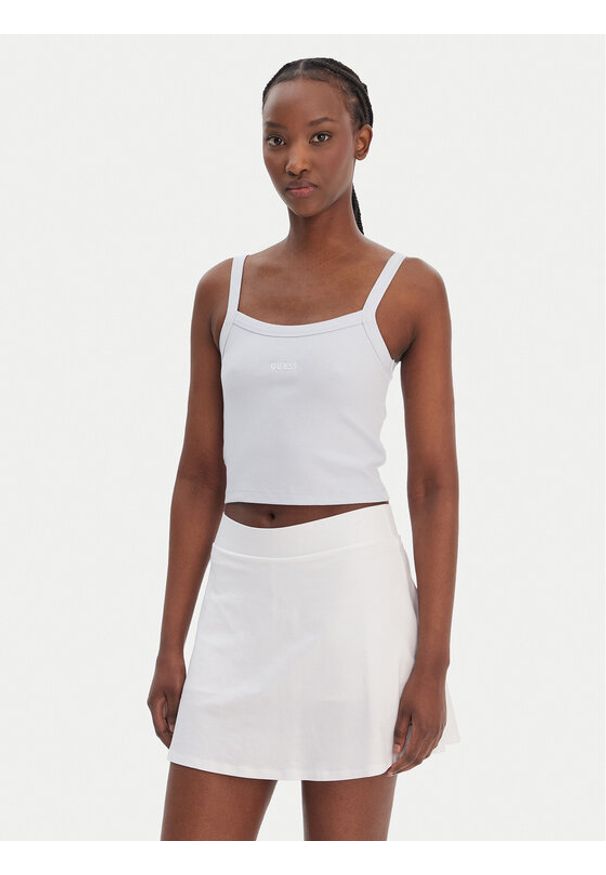 Guess Top V6GP16 K3180 Błękitny Regular Fit. Kolor: niebieski. Materiał: wiskoza