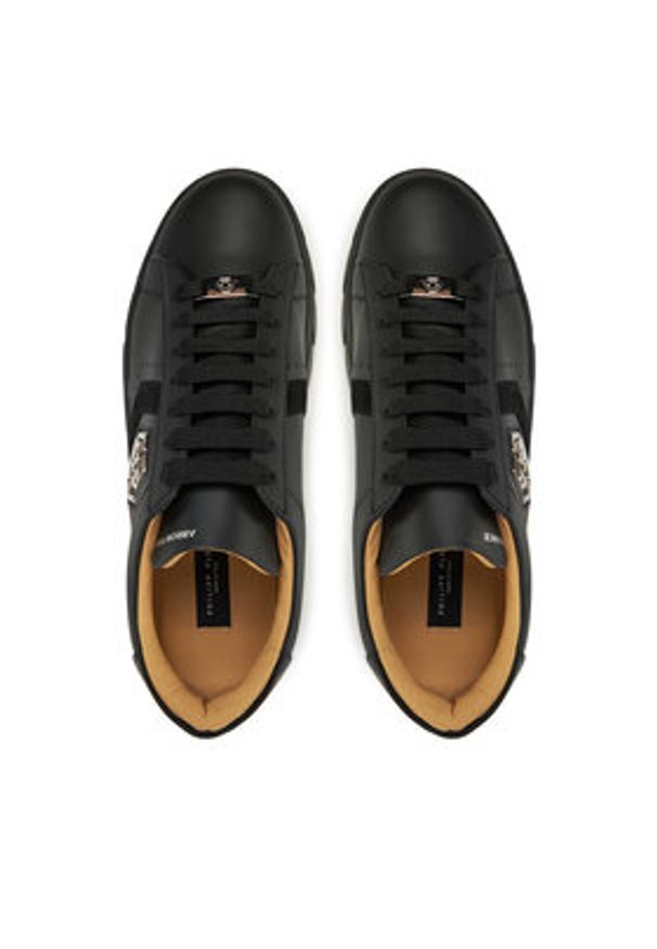 Philipp Plein - PHILIPP PLEIN Sneakersy SAES USC0698 PLE075 Czarny. Kolor: czarny. Materiał: skóra