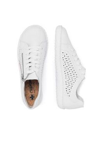 Rieker Sneakersy 52824-80 Biały. Kolor: biały. Materiał: skóra #6