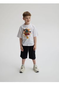 Reserved - T-shirt z nadrukiem - biały. Kolor: biały. Materiał: dzianina, bawełna. Wzór: nadruk #1