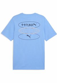 Puma - Męska koszulka Graphics 3 Circles PUMA Team Light Blue. Kolor: niebieski