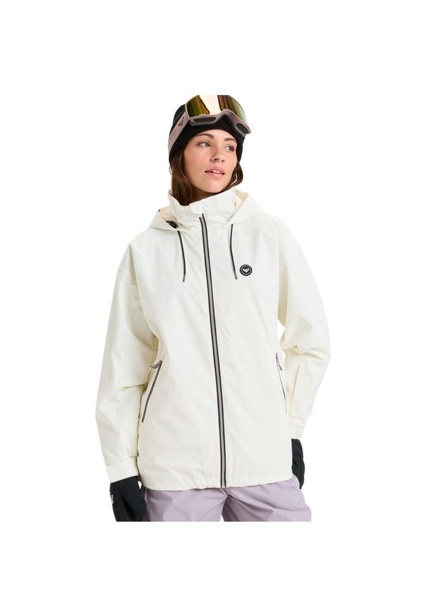 Roxy - Kurtka do sportów zimowych techniczna damska LANDSCAPE 10K. Kolor: biały. Materiał: poliester, materiał. Sezon: zima. Sport: narciarstwo