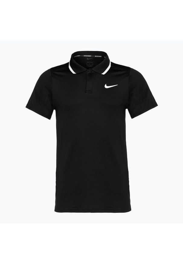 Koszulka polo tenisowa męska Nike Court Dri-Fit Advantage. Typ kołnierza: polo. Kolor: czarny. Technologia: Dri-Fit (Nike). Sport: tenis