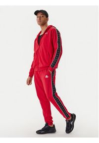 Kappa Spodnie dresowe Banda Alanz 3 321Y8FW Czerwony Comfort Fit. Kolor: czerwony. Materiał: bawełna #6