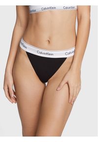 Calvin Klein Underwear Stringi 000QF7013E Czarny. Kolor: czarny. Materiał: bawełna
